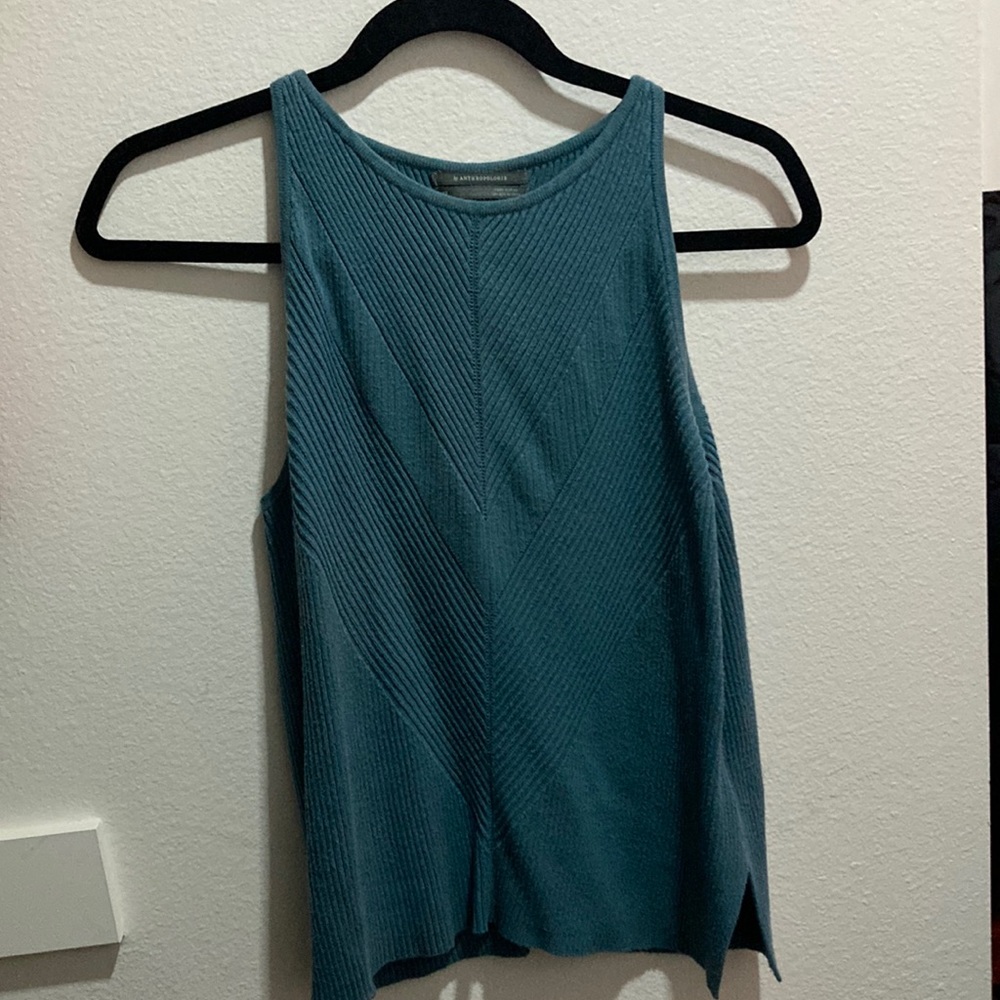 Anthropologie Teal Tank Top
